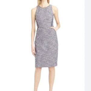 J Crew Tweed Sleeveless Metallic Sheath Dress - 00